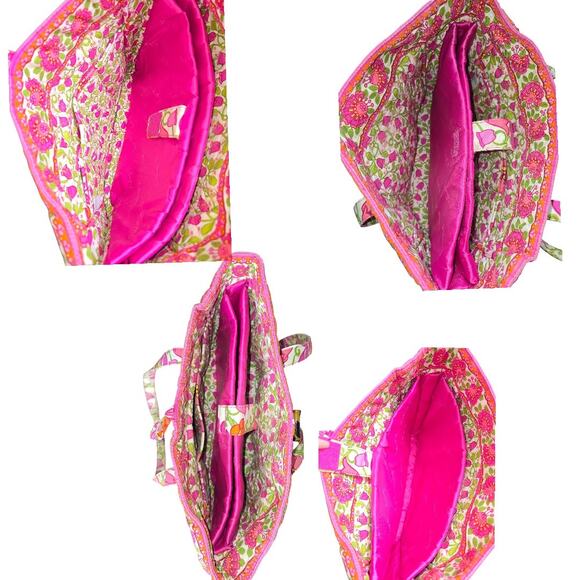 Lillie Bell Discounted Vera Bradley Get Carried Away Tote Laptop Diaper Bag - Picture 6 of 7